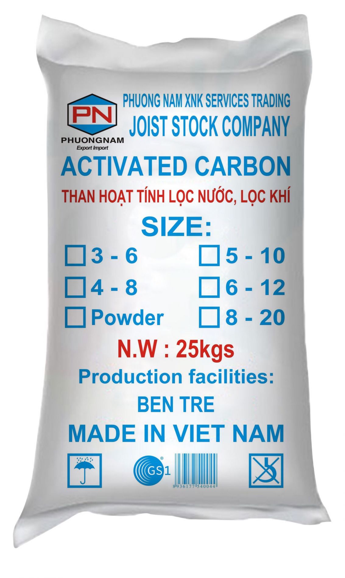 Than hoạt tính Tre lọc nước lọc khí ( Cao cấp ) 25-35.000/kg, Xuất xứ Việt Nam